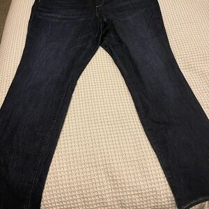 Lands' End Dark Indigo mid rise pull-on skinny jean jeggings NWOT Size 20W